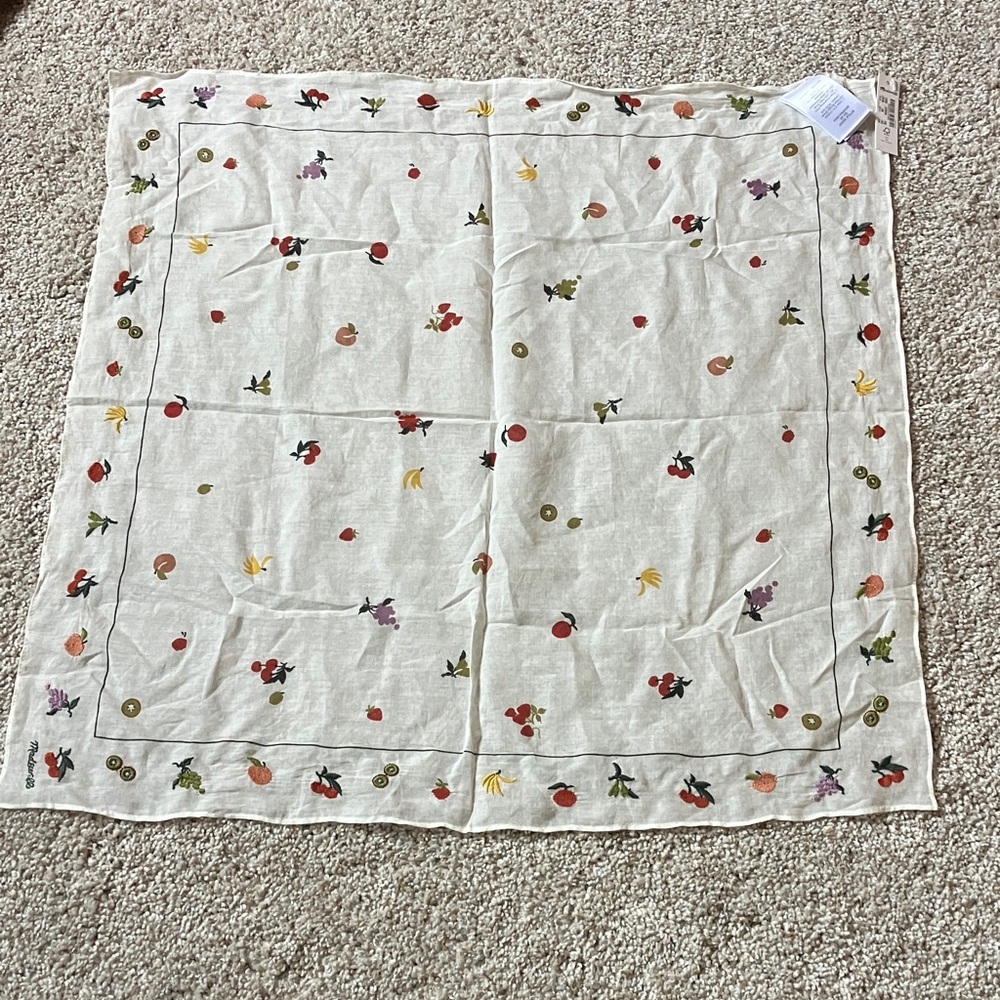Madewell Embroidered Fruit Scarf Bandana